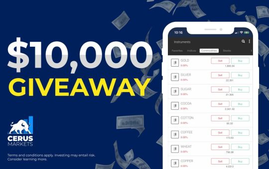 Cerus Markets Launches its Mobile Trading App $10,000 Giveaway