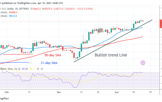 Bitcoin Price Prediction for Today, April 15: BTC Price Holds Existing Support as It May Hit $32K