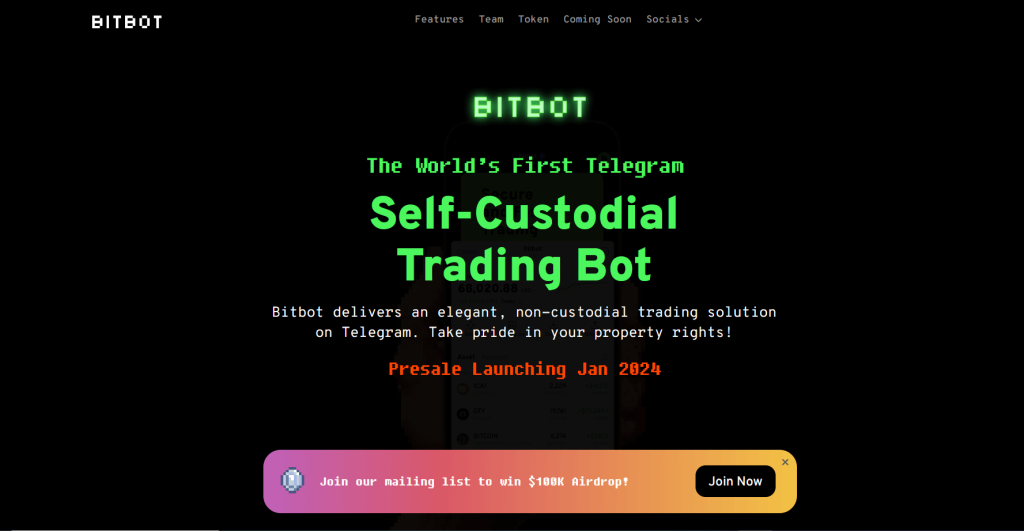 bitbot crypto trading bot website homepage